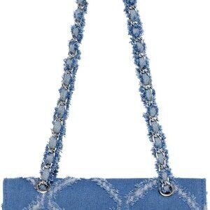 Women's Quilted Crossbody Bag - Small Shoulder Purse, Jean Denim Handbag, Perfec